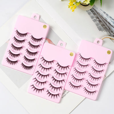 5 Pairs Manga Lashes Natural Wispy Anime Style