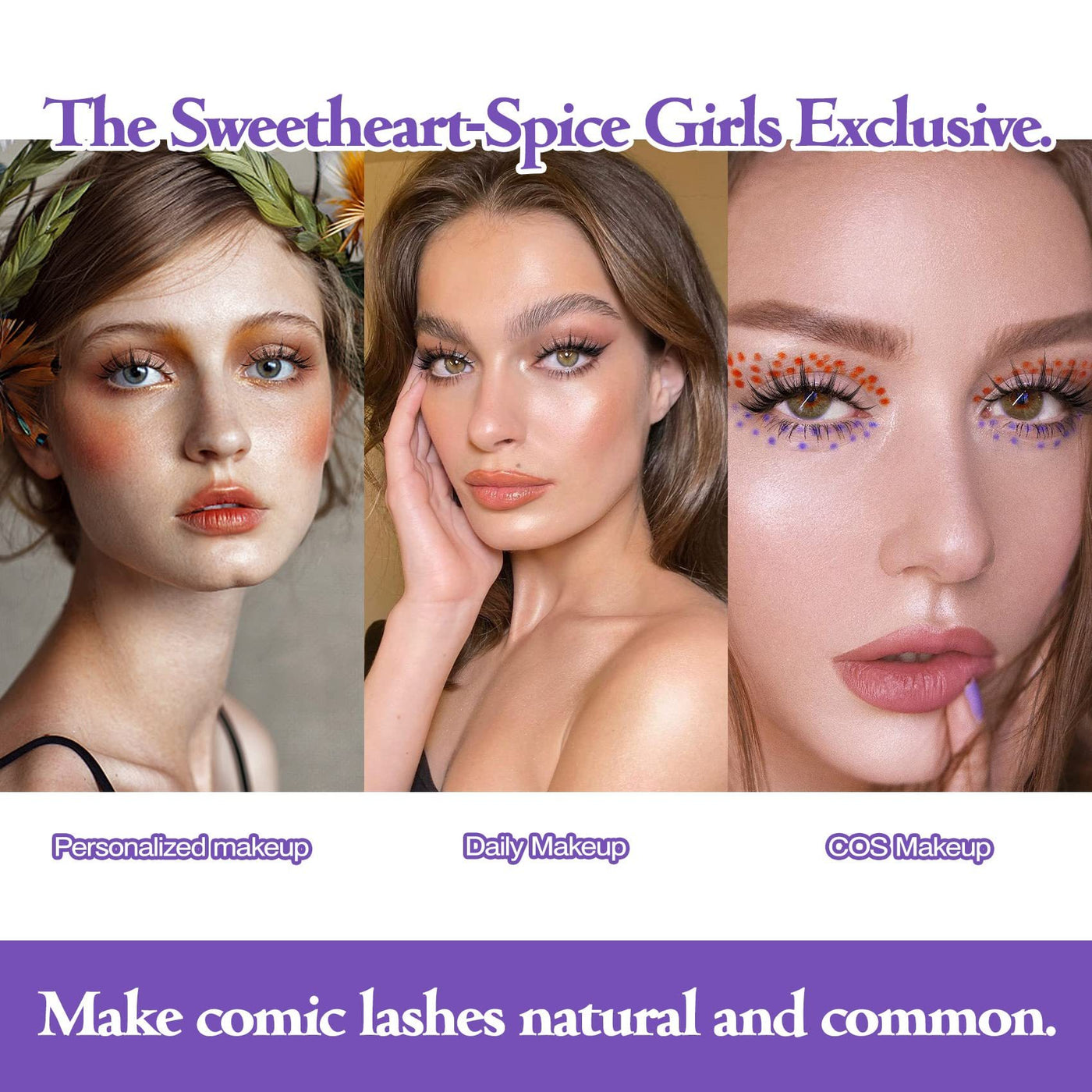 5 Pairs Manga Lashes Natural Wispy Anime Style