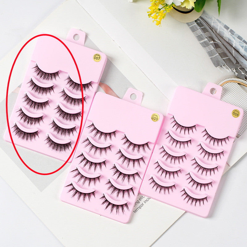 5 Pairs Manga Lashes Natural Wispy Anime Style