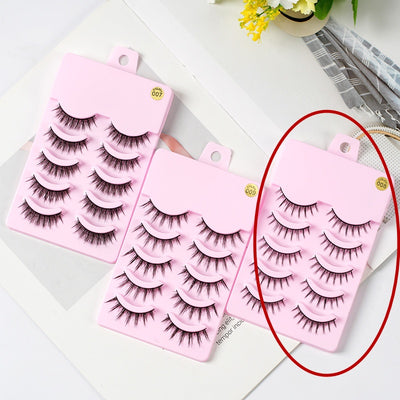 5 Pairs Manga Lashes Natural Wispy Anime Style