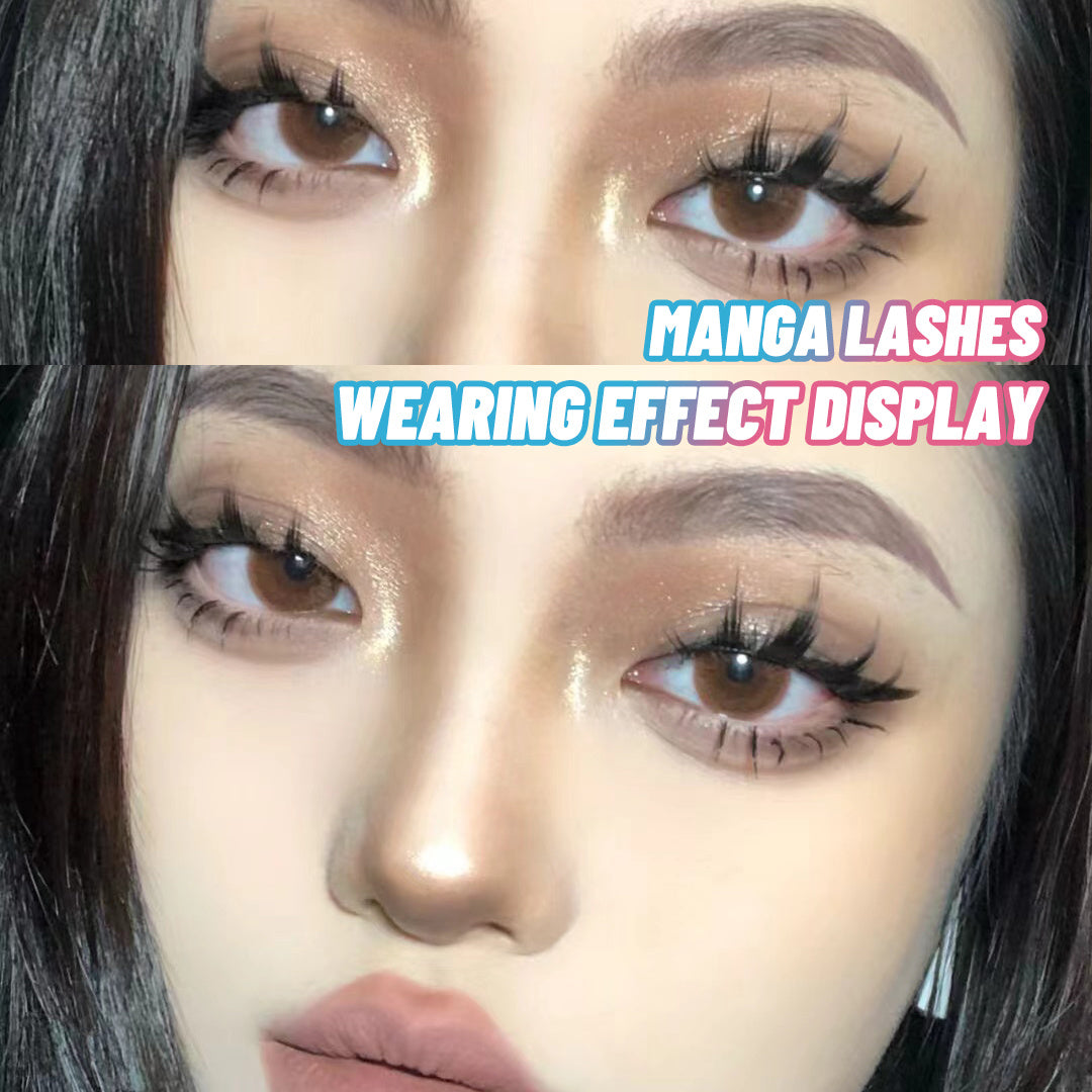 5 Pairs Manga Lashes Natural Wispy Anime Style