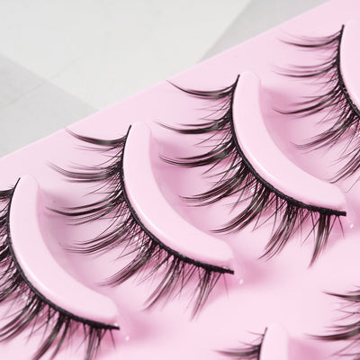 5 Pairs Manga Lashes Natural Wispy Anime Style
